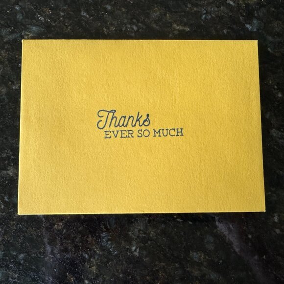 Hero Arts Maple Woodblock Mounted Red Rubber Stamp Thanks Ever So Much, USA, NWT - Picture 8 of 9